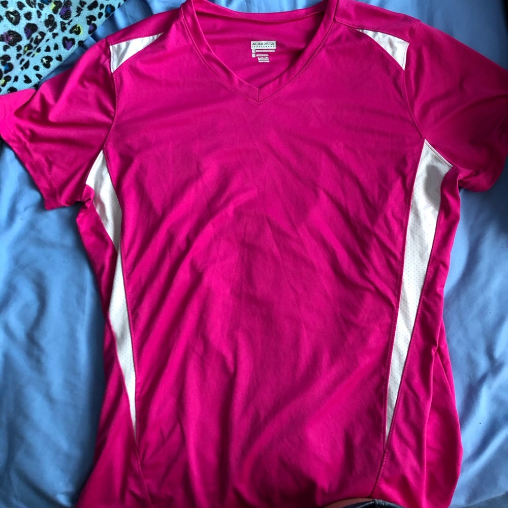 Pink v neck dri fit
